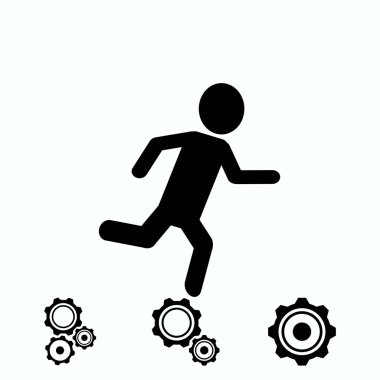 Çalışan simgesi, vektör en iyi düz simgesini Eps