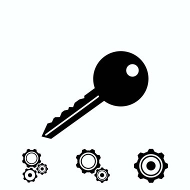 anahtar simgesi, vektör en iyi düz simgesini Eps