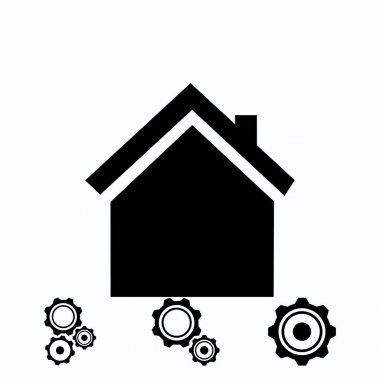 ev simgesini, vektör en iyi düz simgesini Eps