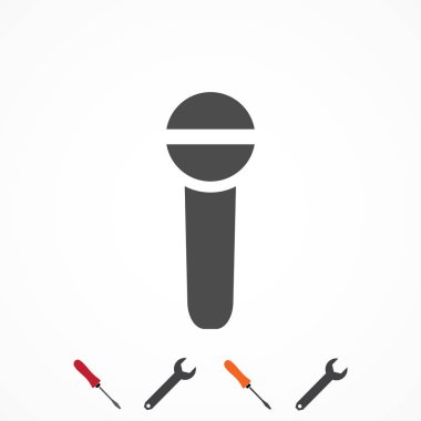 mikrofon simgesi, vektör en iyi düz simgesini Eps