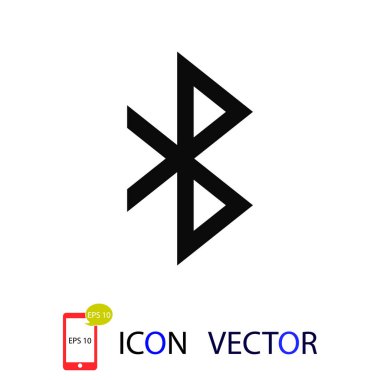 Bluetooth simgesini, vektör en iyi düz simgesini Eps