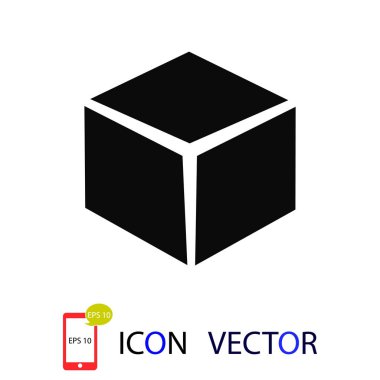 küp simgesini, vektör en iyi düz simgesini Eps