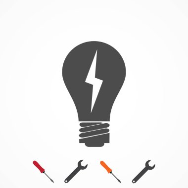 ampul vektör simgesi, vektör en iyi düz simgesini Eps 10