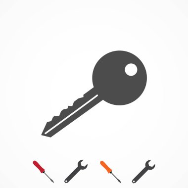 anahtar simgesi, vektör en iyi düz simgesini Eps