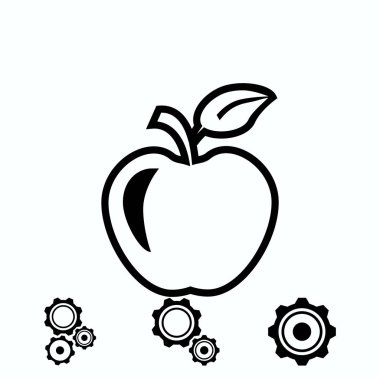 elma simgesi, vektör en iyi düz simgesini Eps 10
