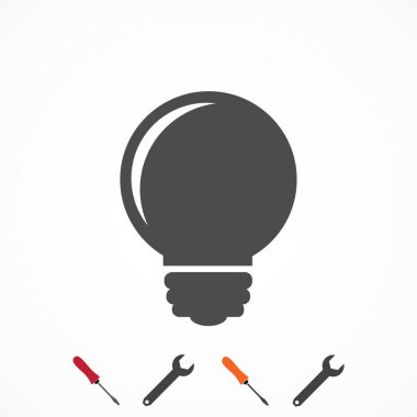 Ampul vektör simgesi, vektör en iyi düz simgesini Eps