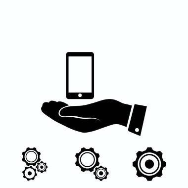 Ekibimizi telefon simgesi, vektör en iyi düz simgesini Eps