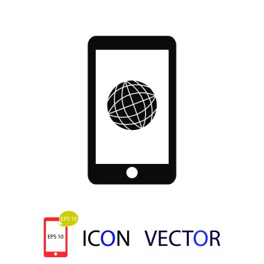 Smartphone kutsal kişilerin resmi, vektör en iyi düz simgesini Eps