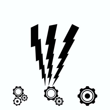 Yıldırım ikonuna, vektör en iyi düz simgesini Eps