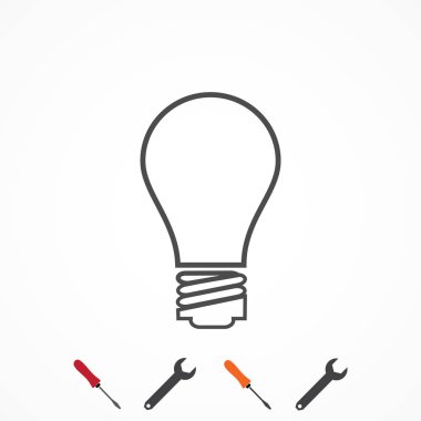 ampul simgesi, vektör en iyi düz simgesini Eps 10