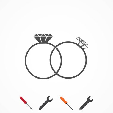 Yüzük kutsal kişilerin resmi, vektör en iyi düz simgesini Eps