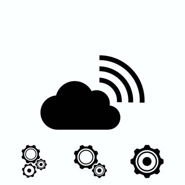 Kara bulut kutsal kişilerin resmi, vektör en iyi düz simgesini Eps