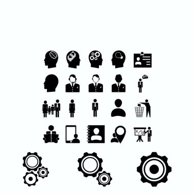 İş adama ikonları/simgeleri, en iyi düz simgesini Eps vektör