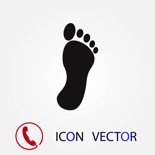 Black Footprint Icon Vector Best Flat Icon Eps — Stock Vector