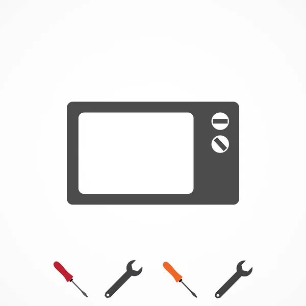 Icône Four Micro Ondes Vecteur Meilleure Icône Plate Eps — Image vectorielle