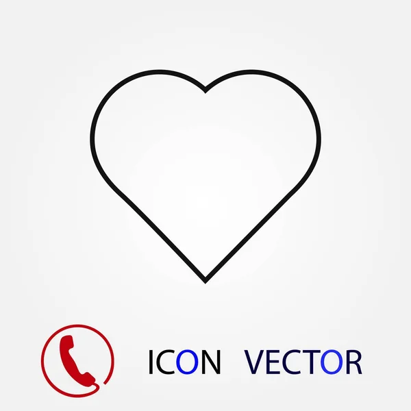 Herzsymbol Vektor Bestes Flaches Symbol Eps — Stockvektor