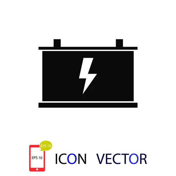 Icône Batterie Voiture Vecteur Meilleure Icône Plate Eps — Image vectorielle