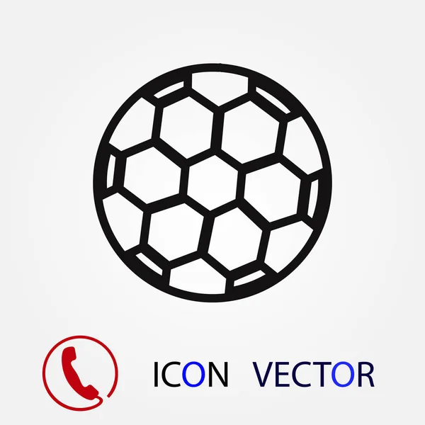Икона Футбольного Мяча Вектор Лучший Плоский Значок Eps — стоковый вектор