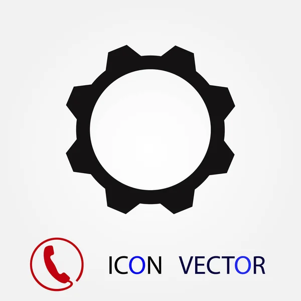 Getriebevektorsymbol Vektor Bestes Flaches Symbol Folge — Stockvektor