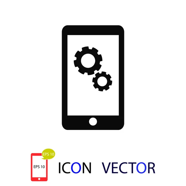 Smartphone Ikona Vektorové Nejlepší Ploché Eps — Stockový vektor