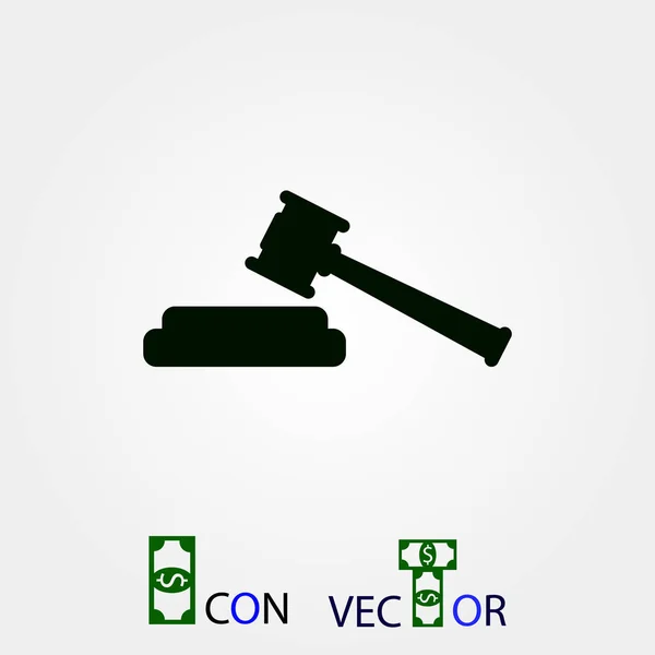 Hammer Richter Icon Vektor Bestes Flaches Icon Eps — Stockvektor