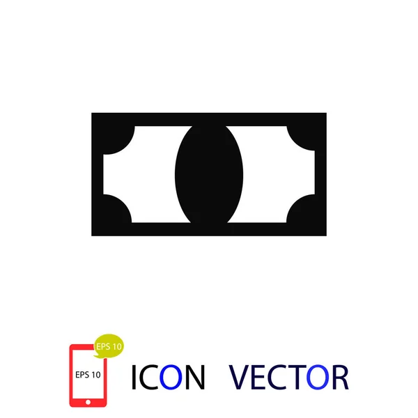 Icono Dinero Vector Mejor Icono Plano Eps — Archivo Imágenes Vectoriales