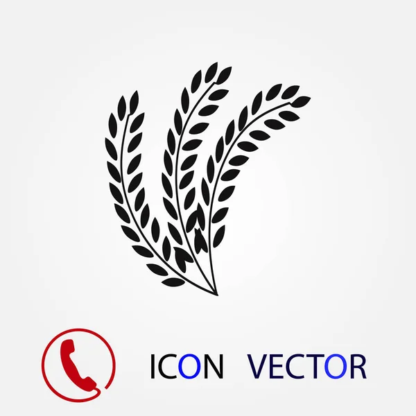 Ikon Vektor Gandum Ikon Flat Terbaik Vektor Eps - Stok Vektor