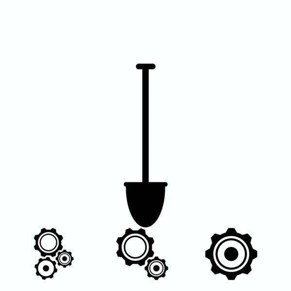 Иконка Вектора Лопаты Вектор Лучший Плоский Иконка Eps — стоковый вектор