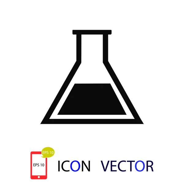 Laboratorní Sklo Ikona Vektorové Nejlepší Ploché Eps — Stockový vektor