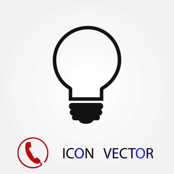 Icono Vector Bombilla Luz Vector Mejor Icono Plano Eps — Vector de stock