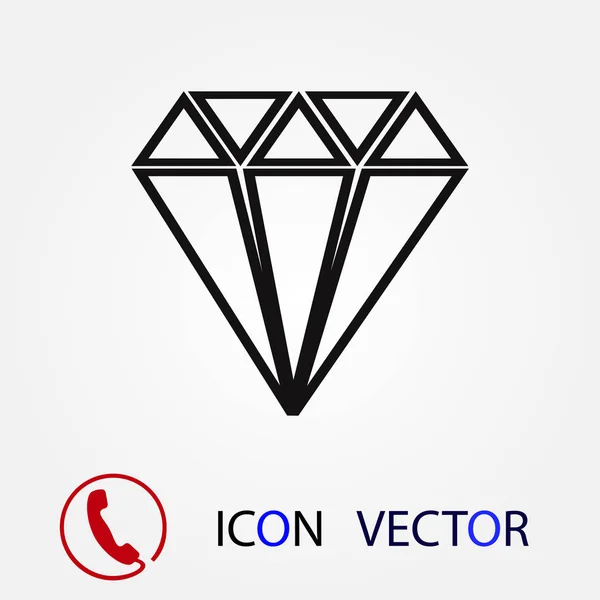 Diamant Symbol Vektor Bestes Flaches Symbol Eps — Stockvektor