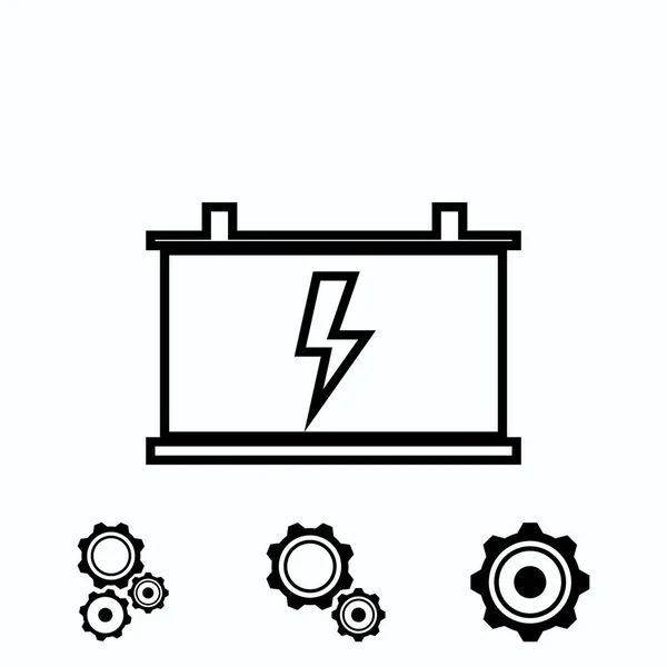 Car Battery Vector Icon — Stock Vector