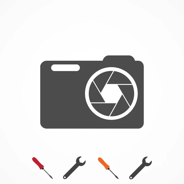 Vector Camerasymbool Vector Beste Platte Pictogram Eps — Stockvector