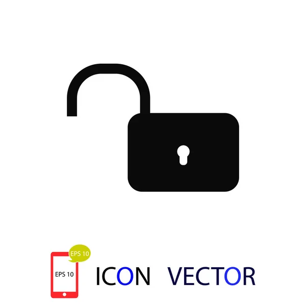 Icono Bloqueo Vector Vector Mejor Icono Plano Eps — Vector de stock