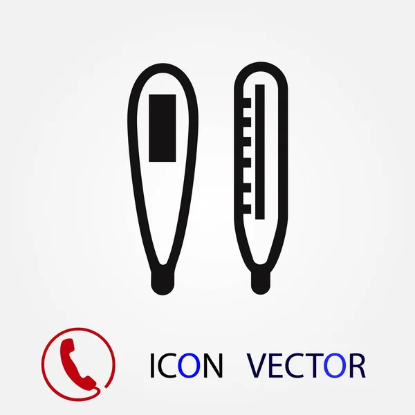 Teploměr Vektorové Ikony Nejlepší Ploché Ikonu Vektorové Eps — Stockový vektor
