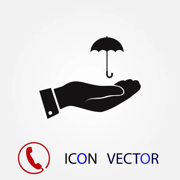 Umbrella Hand Icon Vector Best Flat Icon Eps — Stock Vector