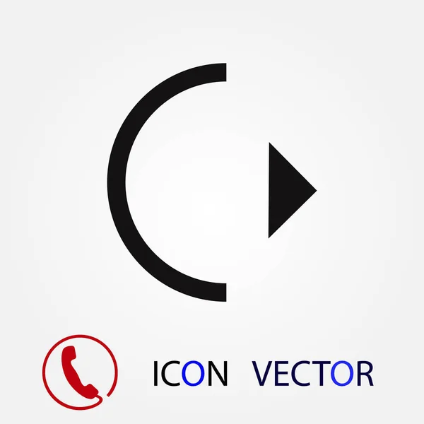 Play Symbol Vektor Bestes Flaches Symbol Eps — Stockvektor