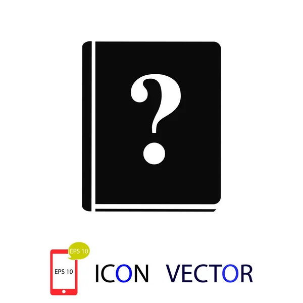 Книга Значок Вопроса Векторная Лучшая Плоская Икона Eps — стоковый вектор