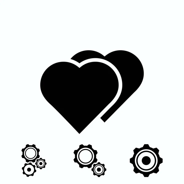 Иконка Сердца Вектор Лучший Плоский Значок Eps — стоковый вектор
