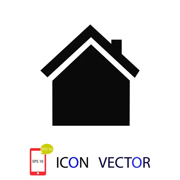 Иконка Дома Вектор Лучший Плоский Значок Eps — стоковый вектор