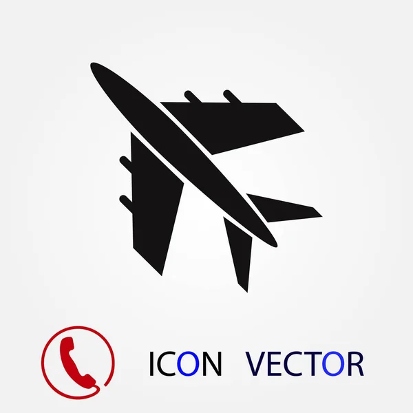 Иконка Плоскости Вектор Лучший Плоский Значок Eps — стоковый вектор