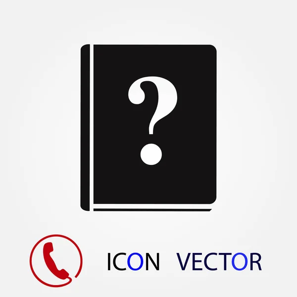 Boek Een Vraag Markeren Het Pictogram Vector Beste Platte Pictogram — Stockvector