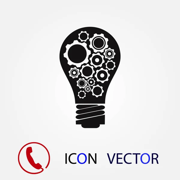 Luz Icono Bombilla Vector Mejor Icono Plano Eps — Vector de stock