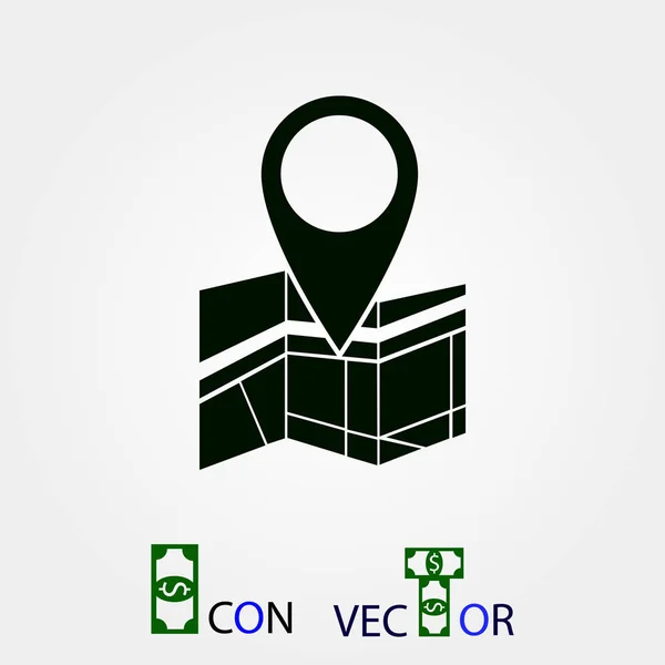 Піктограму Векторні Мапи Pin Кодом Кращий Плоских Значок Векторні Eps — стоковий вектор