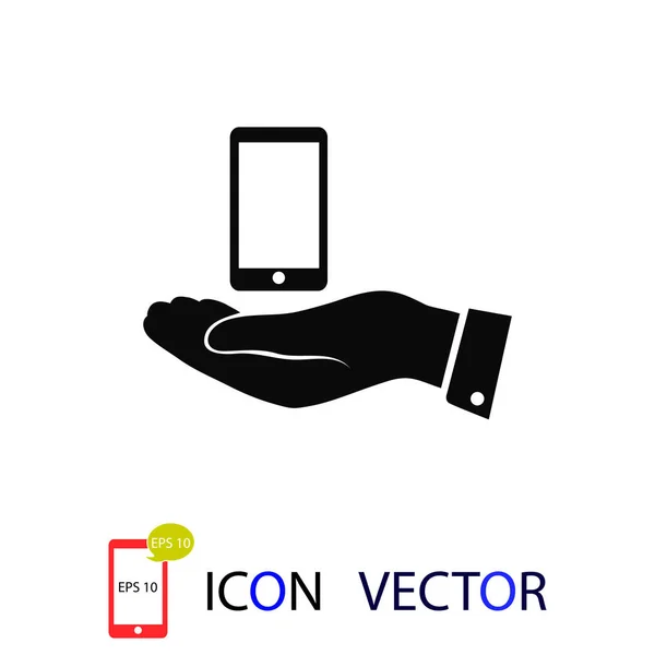 Pictografía Icono Móvil Vector Mejor Icono Plano Eps — Archivo Imágenes Vectoriales