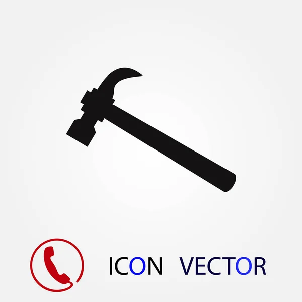 Icono Martillo Vector Mejor Icono Plano Eps — Vector de stock