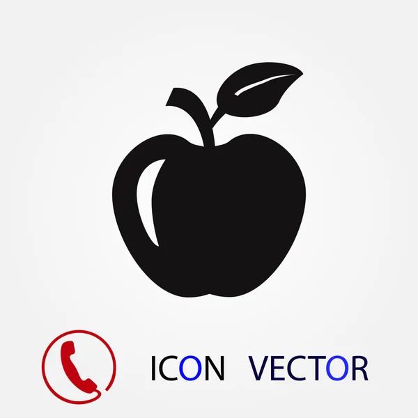 Icône Pomme Vecteur Meilleure Icône Plate Eps — Image vectorielle