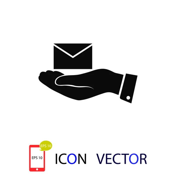 Email Hand Icon Vector Best Flat Icon Eps — Stock Vector
