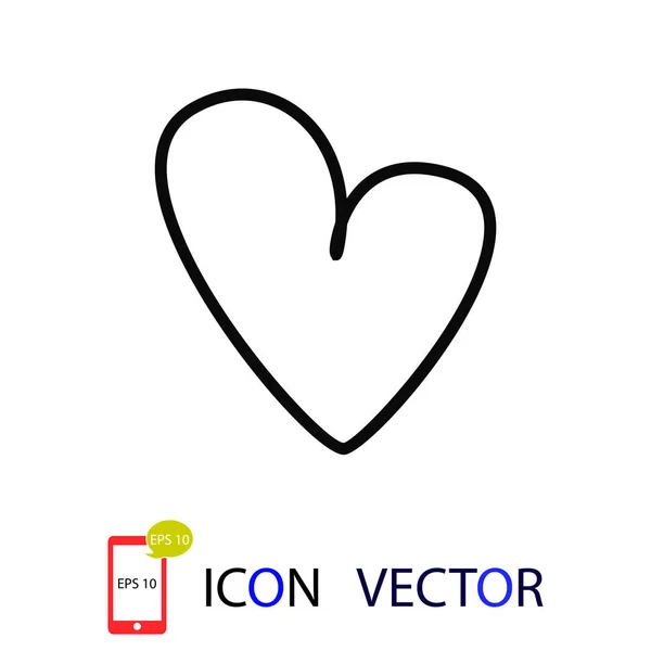 Hart Icon Vektor Best Flat Icon Eps — Stockvektor