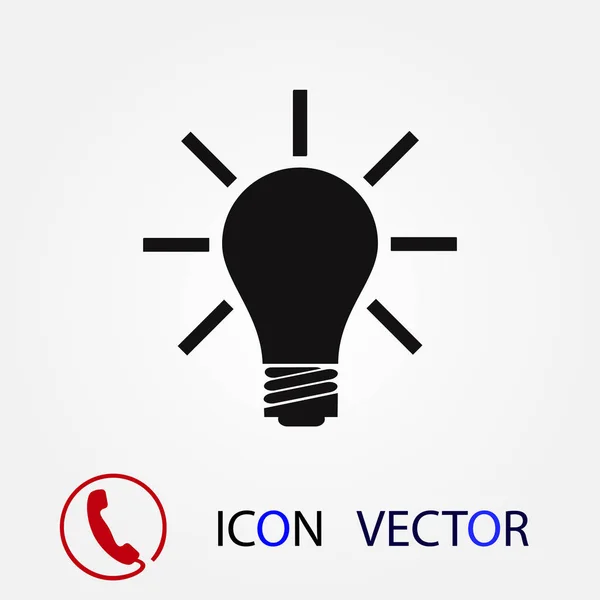 Icono Bombilla Vector Mejor Icono Plano Eps — Vector de stock